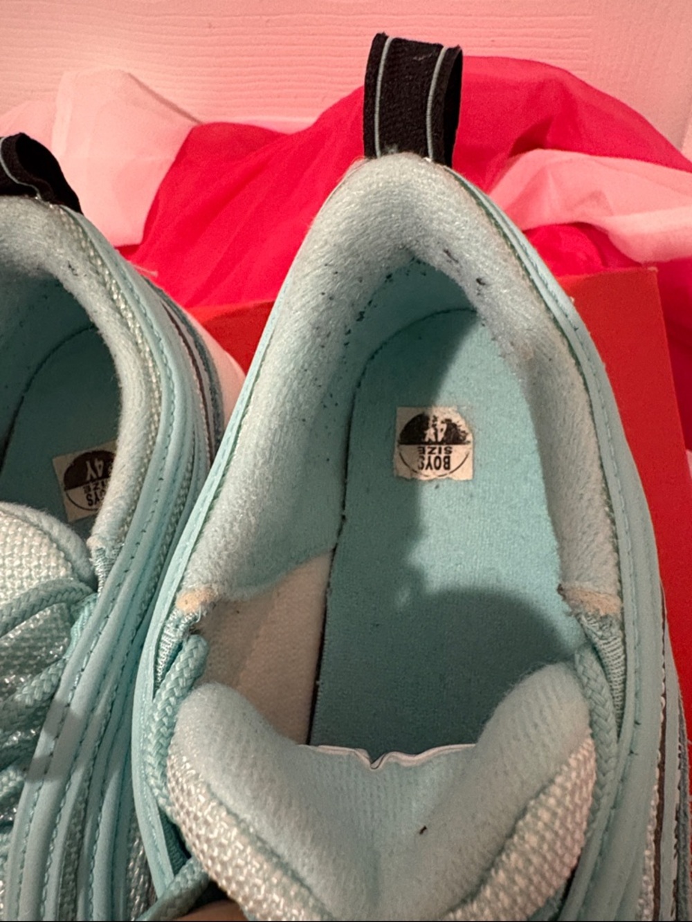 Nike Kid’s Air Max 97 GS Mint Teal Sneakers - Picture 11 of 13
